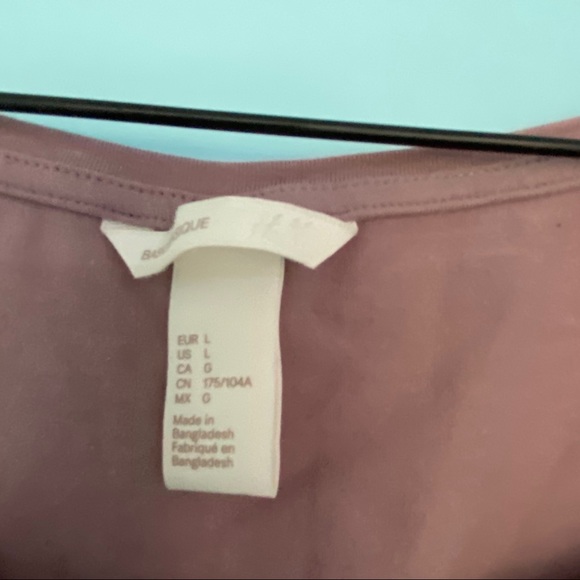 mauve scoop neck H&M tee - Picture 4 of 5